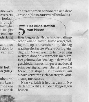 Oude station Maarn plek van de geschiedenis